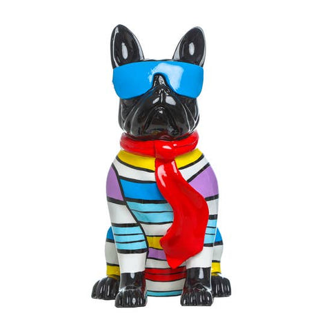 Stripe Dog with Blue Glasses