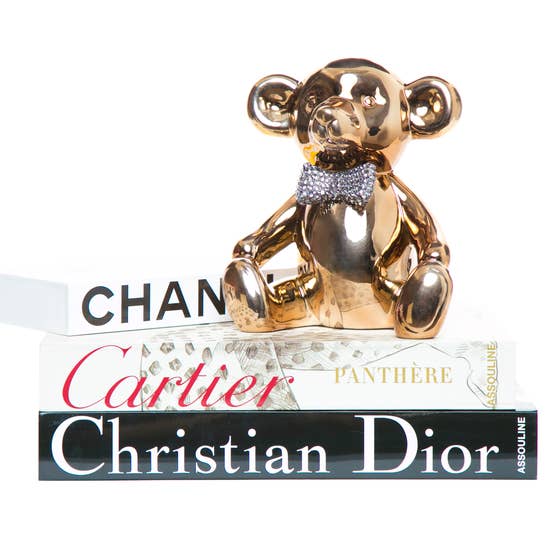 Bronze Bear with Rhinestone Bow Tie