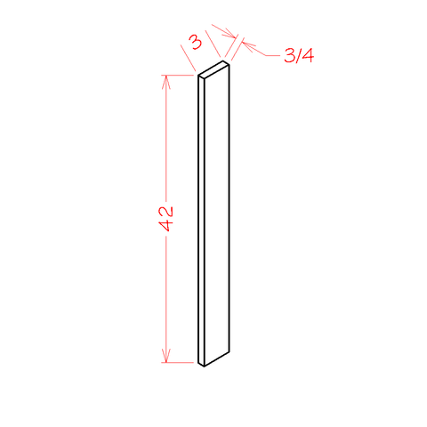 White Shaker Wall/Base Filler 3"