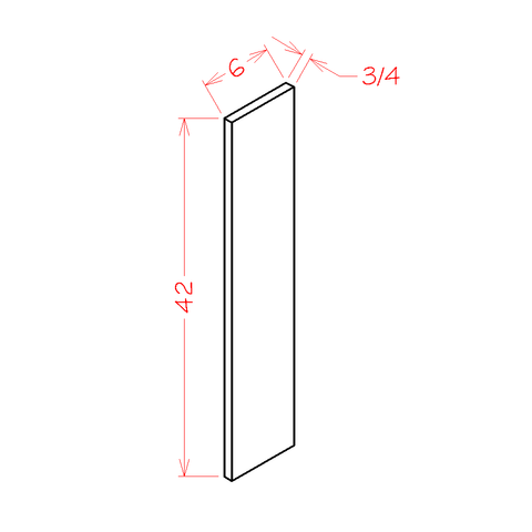 White Shaker Wall/Base Filler 6"