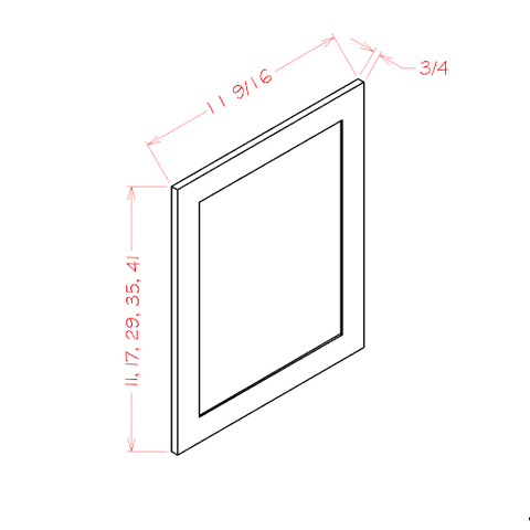 Shaker Wall Deco Door 12"W X 12"H