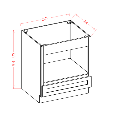 Shaker Base Microwave Cabinet 30"