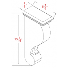 White Shaker Traditional Corbel