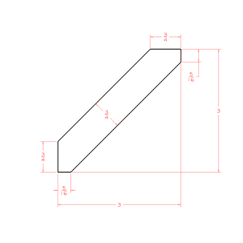 Shaker Large Angle Crown Molding