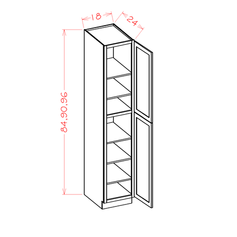 Shaker Utility Cabinet 18"W X 90"H