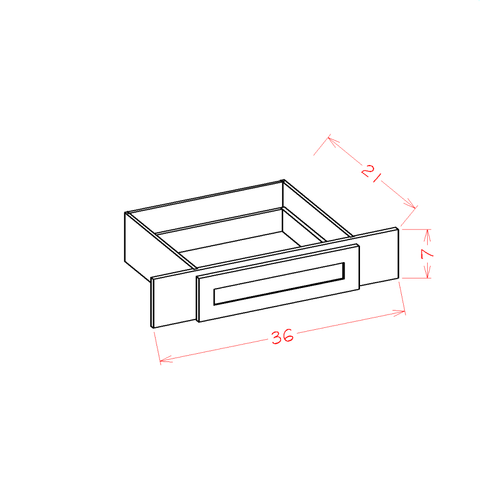 Shaker Vanity Knee Drawer 36"