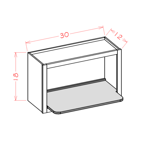 Shaker Wall Microwave Shelf