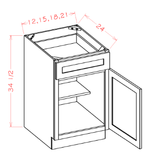 White Shaker Base Cabinet B21