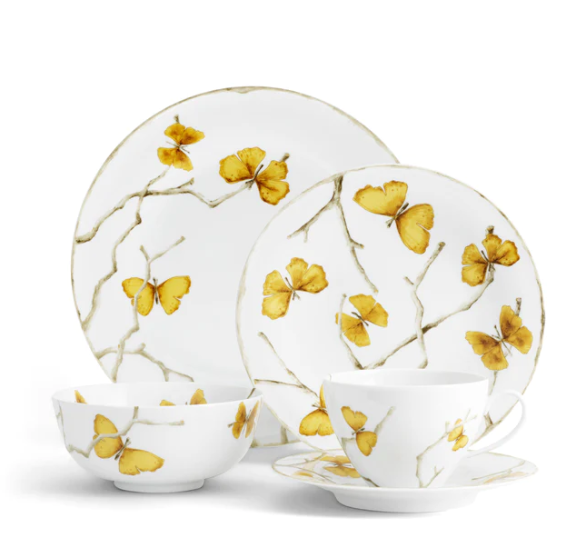 Butterfly Ginkgo Gold Dinnerware