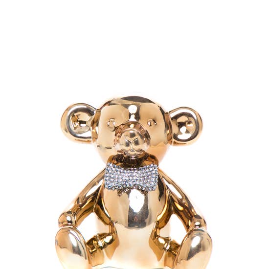 Bronze Bear with Rhinestone Bow Tie